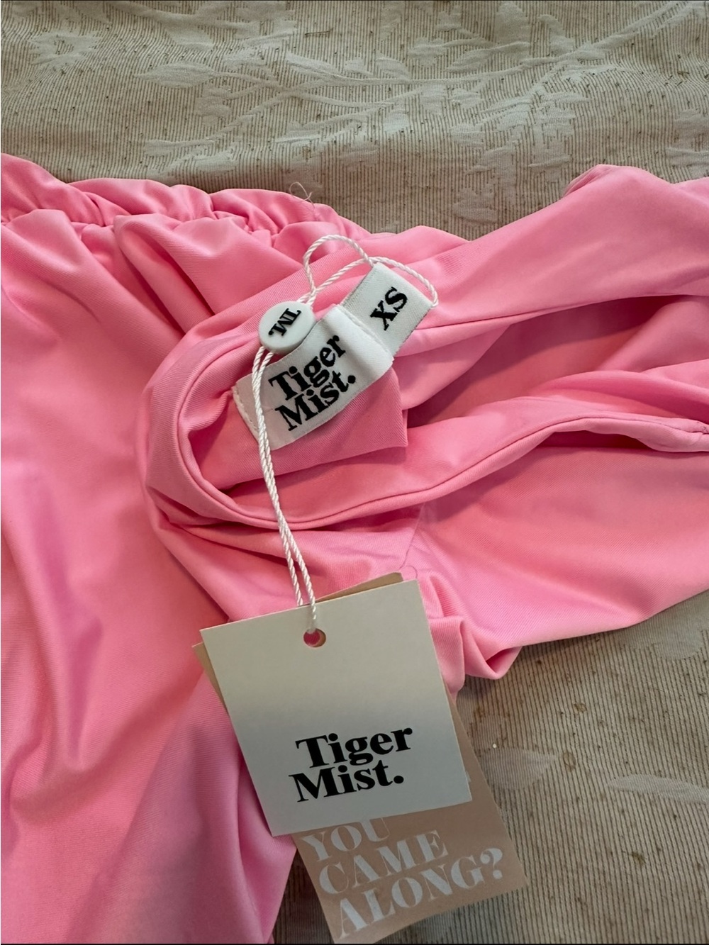 Tiger Mist Pink Halter Ruched Mini Dress - Picture 7 of 7